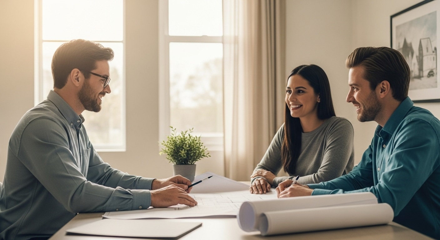 Blueprint Lead process visualization showing permit verification to scheduled appointment flow